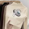 Camiseta Térmica Base para Niñas para Primavera, Otoño e Invierno 2025, Nueva Camiseta Cálida Infantil con Borde Fruncido, Top Elegante Ins