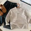 Capa base gruesa de invierno para niños Muno Ropa infantil Zhili Lakezhou Camiseta de manga larga de cuello medio-alto estilo coreano para niños Ropa interior cálida