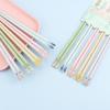 Palillos para comer en familia, palillos para uñas, a prueba de humedad, antideslizantes, de cinco colores, para una persona, palillos de aleación con paisaje de personajes, suministro de fábrica