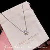 Colar de Pérola Floco de Neve para Mulheres, Corrente para Clavícula com Design de Nicho Levemente Luxuoso, Zircônia Incrustada Delicada, Acessório de Pescoço Versátil