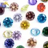3~15mm 5A Coleção Redonda Colorida de Zircônia Pedra Sintética Solta Atacado Jade Cúbico Sintético Zircônia Cúbica