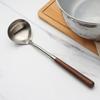 Espátula Modelo Nuevo de 26 Años para Cocina Casera, Mango de Madera Maciza Retro de Lujo Ligero, Espátula Cuchara de Acero Inoxidable 304 Utensilios de Cocina