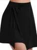Falda Corta Deportiva Plisada de Comercio Exterior Europeo y Americano Primavera y Verano para Mujer Falda Corta Forro Antiexposición Bolsillo Media Falda Pantalones de Falda para Yoga