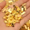 Plástico Sólido Trazedor de Sorte Pequeno Lingote Estilo Chinês Trazedor de Sorte Moldura para Foto Acessórios de Decoração Brilhante Dourado Amendoim Lingote Acessórios de Decoração