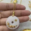 Oferta especial colgante de Buda sonriente y Guanyin con incrustaciones de oro, cuentas de bolsa de la suerte para bendición y buena fortuna, regalo de transmisión en vivo de TikTok