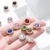 12mm Costurado à Mão Diamante Girassol Liga Strass Artesanal DIY Roupas Bolsa Pulseira Acessórios de Joia Material