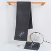 Toalla deportiva de algodón puro para gimnasio, toalla para el sudor de longitud extendida de 110 cm, toalla deportiva de regalo para maratón con logo personalizado