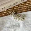 Pinza para el Cabello de Strass con Forma de Estrella de Ocho Puntas Super Brillante para Mujer, Pinza de Flequillo sin Costuras para la Frente, Pinza Lateral para la Oreja, Pinza Recta de Pato para el Cabello