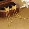 [Aço Titânio] Borboleta com Franja Estilo Minimalista Forno Ouro Genuíno Colar Feminino Ins Celebridade da Internet Corrente da Clavícula Acessórios