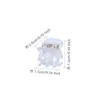 Pinza de Flequillo de Plástico Yiwu Pequeños Accesorios Estilo Infantil 1.5CM Transparente Color Champaña Forma de Corazón Cabeza Redonda Pinza de Garra Pequeña