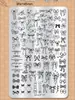 Herramientas para Arte de Uñas: Placas de Estampado, Transferencia de Encaje, Mariposa, Floral, Cuadros Franceses, Estampado de Leopardo, Fuegos Artificiales, Plantillas con Patrón del Año de la Serpiente