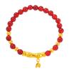 Pulsera Puzuo Jindian Same Ágata Roja Shagin Cuentas de Transferencia de Alto Nivel Pulsera de Bambú Bambú Cuentas de Hoja de Bambú
