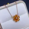 Colar Fanta Facetado Natural, Alta Clareza, Fogo Brilhante, Pedra Solta 4x6mm, Exquisitamente Cravejado em Prata de Lei 925