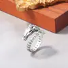 Nuevo Anillo Personalizado de Aleación de Dragón y Caballo para Hombres y Mujeres, Anillo Abierto Exagerado, Joyería de Moda Retro Estilo Hip-Hop Rock