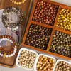 Cuentas de Madera Natural Redondas Sándalo Verde Ciprés de Acantilado Sándalo de Montaña Vieja Árbol de Aloes Pulsera Materiales para Ensartar DIY