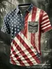 2026 Verano Transfronterizo Nuevo Amazon Europa y América Estampado 3D Hombres Mezclilla Sintética Retro Holgada Camisa de Manga Corta