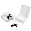 Caja Plegable con Tapa de Cinta Caja de Empaque para Joyería Caja de Empaque con Lazo Caja para Joyería de Collar, Anillo, Reloj Se Puede Añadir Logo