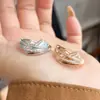 Anillo Cruzado de Diamantes Completos Best-Seller Transfronterizo Amazon Tk Versátil Lujo Ligero Gama Alta Irregular Estilo Influencer de Internet Anillo Abierto