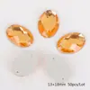 50 Accesorios de Joyería de Materiales DIY Redondos Poligonales Acrílico Cosido a Mano Diamante Agujero Doble Planos Base Diamante Acrílico Caliente