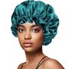 Gorro de dormir elástico de satén de doble capa, de ala ancha, de color liso, para la ducha, de belleza, venta al por mayor, gran oferta transfronteriza