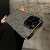 Adecuado para funda de teléfono móvil Apple 18Pro, Funda de cuero con estampado de leopardo de marca moderna, Anticaída 16Promax, Protección completa de lente 15Pro