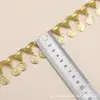 Estilo Étnico Car Bone Lantejoulas Renda Retro Dourado Pingente Feito à Mão Joias Artesanato Brincos Pingente Roupas de Palco