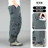 Novas Calças Casuais de Exterior para Homem, Calças de Trabalho com Múltiplos Bolsos, Corte Reto Solto, Removível, Calças Multifuncionais, Finas para Primavera e Verão