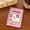 Cuaderno de Espiral de Mascota de Dibujos Animados Lindo, Cuaderno A7 Pequeño de Bolsillo con Solapa Portátil de Aspecto Elegante, Bloc de Notas Creativo para Mensajes de Estudiante