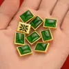 Joias diy de ouro antigo acessórios vermelhos do sul acessórios de ouro de areia pulseira quadrada de ouro antigo pulseira porosa material de corda trançada