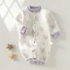 Body para Bebé Primavera y Otoño Cálido Algodón Puro Ropa Interior Recién Nacidos Niños y Niñas Ropa de Bebé Acolchado Invierno Ropa para Gatear