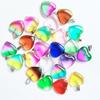 Joia Pingente de Coração 2cm Cristal Ágata Pedra Natural Colar Brincos Pingente em Forma de Coração DIY Presente para Casal