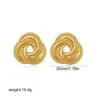 Europa e Estados Unidos brincos de argola irregulares em ouro 14k transfronteiriços brincos de fio enrolado de três anéis joias de ouvido retrô Amazon
