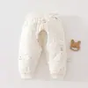 Pantalones de algodón para niños de 40 g, ropa interior térmica de algodón puro para recién nacidos, pantalones base unisex para bebé que protegen la barriga, con entrepierna abierta