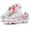 Zapatos de Fútbol Nuevos Modelos 2026 para Niñas y Niños con Tacos Largos y Tachuelas, Zapatos Rosas Estudiantiles para Niños con Hebilla Giratoria para Competición y Entrenamiento