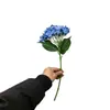 Flores Artificiales Azules de Gama Alta Decoración Suave para Interiores Paisajismo Flores Falsas Boda Hotel Decoración de Ingeniería Fabricante de Flores Artificiales Venta al Por Mayor