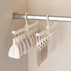 Tendedero de calcetines multi-clip para dormitorio Tendedero doméstico Colgador de ropa para bebé Armario para ropa interior de niños