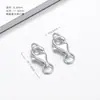 Pulsera Brazalete de Hebilla de Plata S925 Conector de Resorte de Doble Cabeza Conector Resistente al Color Material para Joyería DIY Accesorios de Alta Gama