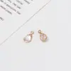 Zircón microincrustado de cobre geométrico redondo amor cuadrado colgante individual colgante doble material de accesorios de conexión para pendientes pulsera DIY