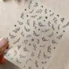Yitu Padrão Formiga Folha de Ouro Metal Folha Vintage Adesivos de Unha Estilo Simples Exquisito Outono Inverno Adesivos Decorativos Yt6827