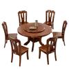 Nueva Mesa de Comedor de Madera Maciza Completa de Estilo Chino Mesa Cuadrada Telescópica Mesa Redonda Grande 1.5 m Hogar Multifuncional Mesa de Comedor para 12 Personas