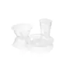 Set de vajilla desechable de cuatro piezas, juego de cuenco y palillos de cristal de aviación, plástico duro biodegradable para restaurantes y banquetes, resistente a altas temperaturas
