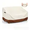 Mipinca Cubierta para Sofá de Exterior 210D Cubierta Impermeable para Sofá de Exterior de 2 Plazas, Cubierta a Prueba de Viento y Resistente al Desgarro para Muebles de Patio