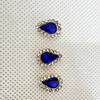 Nuevo diamante de girasol de doble capa con forma de gota de agua, flor cosida a mano, diamante garra, fondo puntiagudo, diamante para joyería DIY, vestido de novia