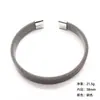 Pulsera abierta tipo C de acero inoxidable simple de moda, pulsera de malla de alambre de acero, ventas directas de fábrica de joyería de acero inoxidable