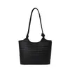 Bolsa de Palha Tecida em Relevo de Alta Qualidade, Grande Capacidade, Estilo Coreano, Relaxada e Elegante, Versátil para o Dia a Dia, Bolsa de Ombro Único