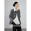 Jaqueta Curta Casual de Gola Redonda e Manga Longa Estilo Chanel para Mulheres, Nova Coleção Outono/Inverno 2026 Vintage Elegante Solta Emagrecimento Top