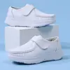 Sapatos de Enfermagem Spot Couro Genuíno Feminino Solado Macio Respirável Velcro Sapatos de Trabalho Hospitalar Comércio Exterior Atacado Transfronteiriço Dropshipping