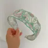 Diadema de Encaje Bordada con Flores Estilo Nuevo con un Toque de Lujo, Diadema de Tela Simple Floral Estilo Étnico Pasador Accesorio para el Cabello