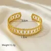 [Personalizado] Serie de Flores con Corte Irregular Pulsera Abierta de Acero Inoxidable Brazalete Lujo Accesible Exquisita Joyería de Mano de Nicho