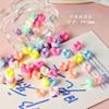 Colección colorida de productos individuales Estrella de Amor agujero recto cuadrado cuentas sueltas para manualidades aretes aretes material accesorios
